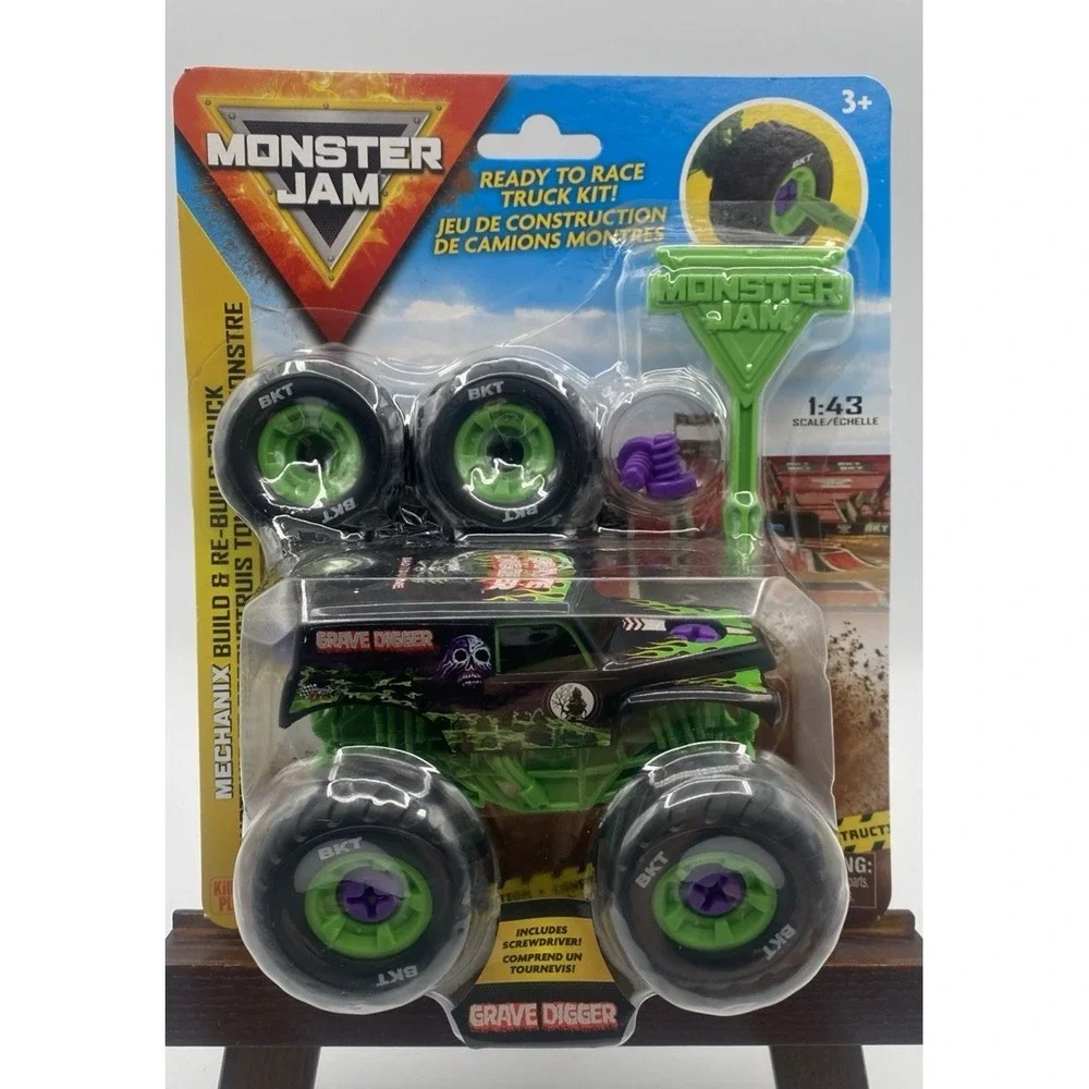 Monster Jam Grave Digger Mechanix Build & Rebuild 1:43 Scale Monster Truck‎